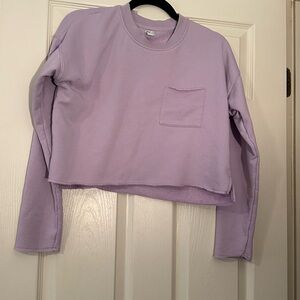 Aerie Lavender Cropped Sweatshirt – XS